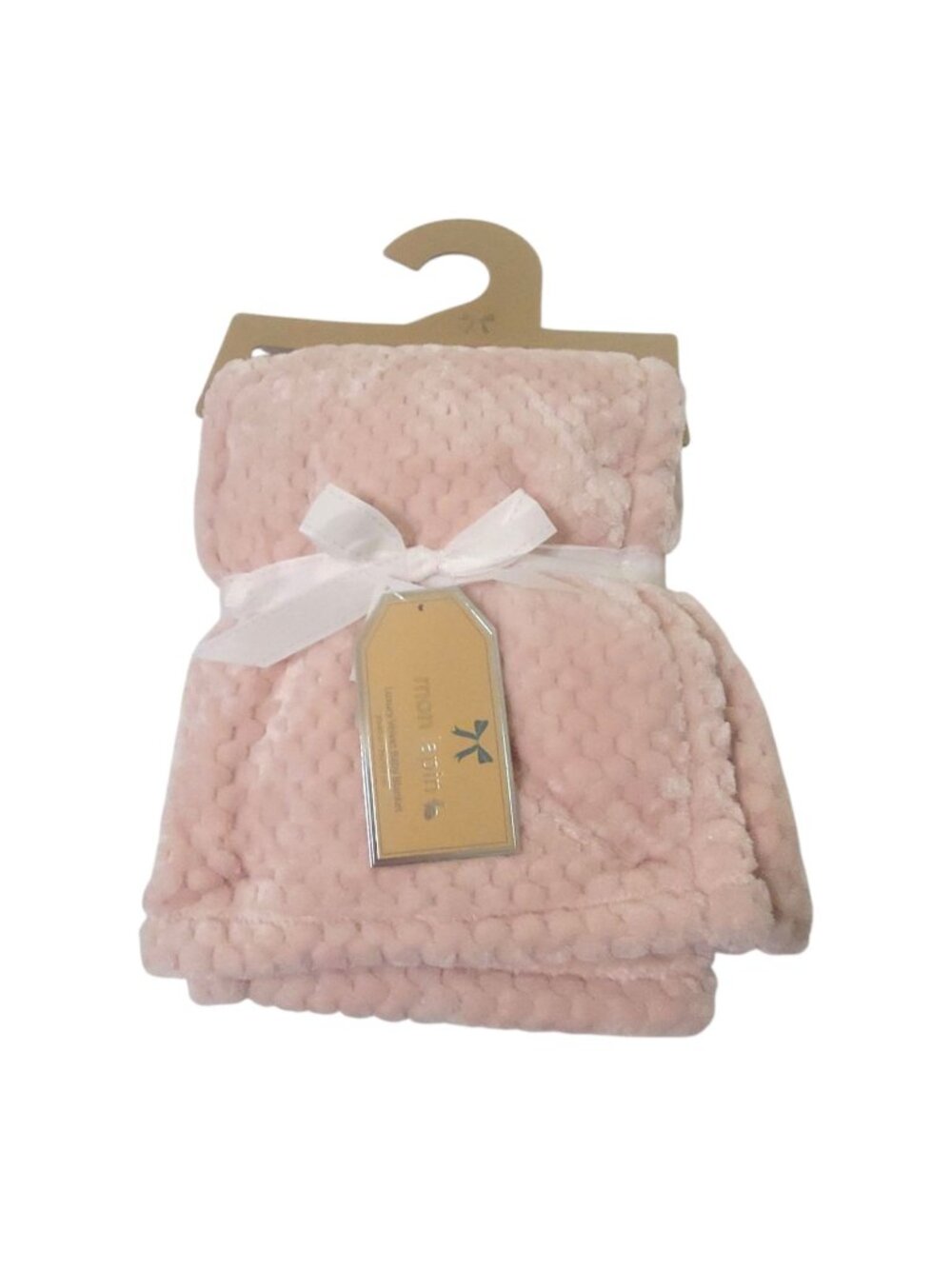 Mon Lapin Luxury Pink Velvet Baby Blanket 30x40" Soft Plush Throw Shimmer Comfor